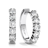 Hearts On Fire Small Mini Hoop Earrings - Dracakis Jewellers